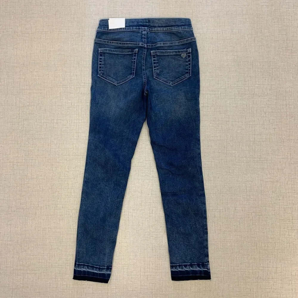 Justice Jeans Girls Youth 10 Blue Repreve Leggings Distressed Stretch Cotton New